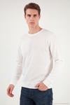 Pamuklu Relaxed Fit Bisiklet Yaka Erkek Sweat 5901257 EKRU