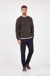 Pamuklu Relaxed Fit Bisiklet Yaka Erkek Sweat 5901257 Acı Kahve