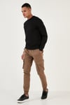 Pamuklu Relaxed Fit Bisiklet Yaka Erkek Sweat 5905453 SİYAH