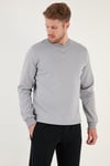 Pamuklu Relaxed Fit Bisiklet Yaka Erkek Sweat 5905453 AÇIK GRİ