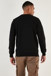 Pamuklu Relaxed Fit Bisiklet Yaka Erkek Sweat 5905453 SİYAH