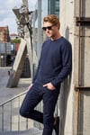 Pamuklu Relaxed Fit Bisiklet Yaka Erkek Sweat 5901257 İNDİGO