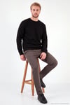 Pamuklu Relaxed Fit Bisiklet Yaka Erkek Sweat 5901257 SİYAH