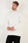 Pamuklu Relaxed Fit Bisiklet Yaka Erkek Sweat 5905453 EKRU