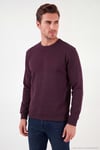Pamuklu Relaxed Fit Bisiklet Yaka Erkek Sweat 5901257 VİŞNE