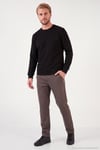 Pamuklu Relaxed Fit Bisiklet Yaka Erkek Sweat 5901257 SİYAH