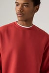 Pamuklu Relaxed Fit Bisiklet Yaka Logolu Erkek Sweat A9244-0033 KIRMIZI