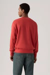 Pamuklu Relaxed Fit Bisiklet Yaka Logolu Erkek Sweat A9244-0033 KIRMIZI