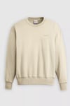 Pamuklu Relaxed Fit Bisiklet Yaka Logolu Erkek Sweat A9244-0005 BEJ