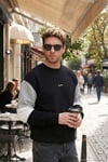 Pamuklu Relaxed Fit Bisiklet Yaka Şardonlu Renk Bloklu Erkek Sweat 5905298T SİYAH
