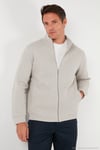 Pamuklu Relaxed Fit Dik Yaka Fermuarlı Erkek Hırka 5901075 TAŞ