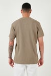 Pamuklu Relaxed Fit Düğmeli Sıfır Yaka Erkek T Shirt 5902737 Vizon Yeşili