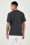 Pamuklu Relaxed Fit Düğmeli Sıfır Yaka Erkek T Shirt 5902737 ANTRASİT