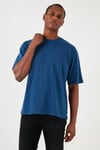 Pamuklu Relaxed Fit Erkek T Shirt A6770-0006 LACİVERT