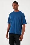 Pamuklu Relaxed Fit Erkek T Shirt A6770-0006 LACİVERT