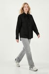 Pamuklu Relaxed Fit Fiyonk Detaylı Yaka Kadın Gömlek 6925407 SİYAH