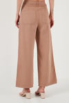 Pamuklu Relaxed Fit Geniş Paça Kadın Pantolon 668YP5237 CAMEL