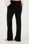 Pamuklu Relaxed Fit Geniş Paça Müslin Kadın Pantolon 668YP5502 SİYAH