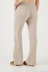 Pamuklu Relaxed Fit Geniş Paça Müslin Kadın Pantolon 668YP5502 TAŞ