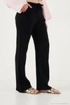 Pamuklu Relaxed Fit Geniş Paça Müslin Kadın Pantolon 668YP5502 SİYAH