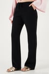 Pamuklu Relaxed Fit Geniş Paça Müslin Kadın Pantolon 668YP5502 SİYAH