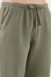 Pamuklu Relaxed Fit Geniş Paça Müslin Kadın Pantolon 668YP5502 AÇIK HAKİ