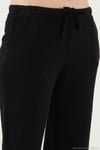 Pamuklu Relaxed Fit Geniş Paça Müslin Kadın Pantolon 668YP5502 SİYAH