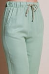Pamuklu Relaxed Fit Kadın Pantolon 24Y0250K1 YEŞİL