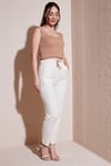 Pamuklu Relaxed Fit Kadın Pantolon 24Y0250K1 NATURAL