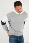 Pamuklu Relaxed Fit Kapüşonlu İçi Tüylü Yumuşak Şardonlu Erkek Sweat 5905299 GRİ MELANJ