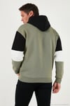 Pamuklu Relaxed Fit Kapüşonlu İçi Tüylü Yumuşak Şardonlu Erkek Sweat 5905299 HAKİ