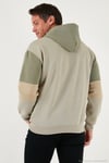 Pamuklu Relaxed Fit Kapüşonlu İçi Tüylü Yumuşak Şardonlu Erkek Sweat 5905299 TAŞ