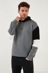 Pamuklu Relaxed Fit Kapüşonlu İçi Tüylü Yumuşak Şardonlu 2' li Paket Erkek Sweat 5905299S2 Açık Haki-Koyu Lacivert