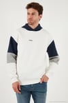 Pamuklu Relaxed Fit Kapüşonlu İçi Tüylü Yumuşak Şardonlu 2' li Paket Erkek Sweat 5905299S2 EKRU-VİŞNE