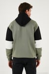 Pamuklu Relaxed Fit Kapüşonlu İçi Tüylü Yumuşak Şardonlu 2' li Paket Erkek Sweat 5905299S2 Açık Haki-Haki