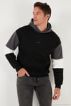 Pamuklu Relaxed Fit Kapüşonlu İçi Tüylü Yumuşak Şardonlu Erkek Sweat 5905299 SİYAH