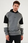 Pamuklu Relaxed Fit Kapüşonlu İçi Tüylü Yumuşak Şardonlu 2' li Paket Erkek Sweat 5905299S2 Taş-Açık Haki