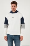 Pamuklu Relaxed Fit Kapüşonlu İçi Tüylü Yumuşak Şardonlu 2' li Paket Erkek Sweat 5905299S2 Ekru-Haki