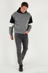 Pamuklu Relaxed Fit Kapüşonlu İçi Tüylü Yumuşak Şardonlu Erkek Sweat 5905299 AÇIK HAKİ