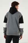 Pamuklu Relaxed Fit Kapüşonlu İçi Tüylü Yumuşak Şardonlu 2' li Paket Erkek Sweat 5905299S2 Siyah-Açık Haki