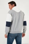 Pamuklu Relaxed Fit Kapüşonlu İçi Tüylü Yumuşak Şardonlu Erkek Sweat 5905299 GRİ MELANJ