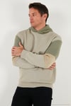 Pamuklu Relaxed Fit Kapüşonlu İçi Tüylü Yumuşak Şardonlu Erkek Sweat 5905299 TAŞ