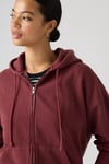 Pamuklu Relaxed Fit Kapüşonlu Kadın Sweat 005IH-0016 BORDO