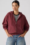 Pamuklu Relaxed Fit Kapüşonlu Kadın Sweat 005IH-0016 BORDO