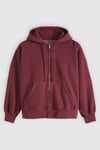 Pamuklu Relaxed Fit Kapüşonlu Kadın Sweat 005IH-0016 BORDO
