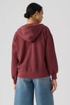 Pamuklu Relaxed Fit Kapüşonlu Kadın Sweat 005IH-0016 BORDO
