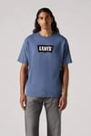 Pamuklu Relaxed Fit Logolu Bisiklet Yaka Erkek T Shirt 000RY-0007 MAVİ