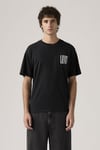 Pamuklu Relaxed Fit Logolu Bisiklet Yaka Erkek T Shirt A9440-0018 SİYAH