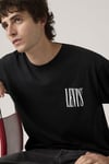 Pamuklu Relaxed Fit Logolu Bisiklet Yaka Erkek T Shirt A9440-0018 SİYAH