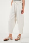 Pamuklu Relaxed Fit Normal Bel Daralan Paça Kadın Pantolon 668YP5198 TAŞ